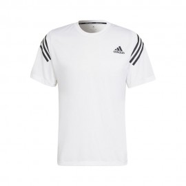 ADIDAS Maglietta Palestra Tristripe Bianco Bianco Uomo