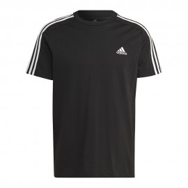 ADIDAS Maglietta Palestra Tristripe Nero Uomo