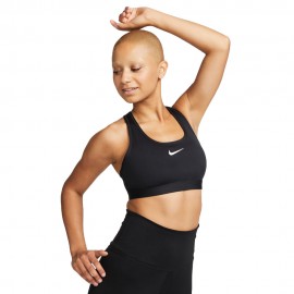 Nike Reggiseno Sportivo Swoosh Supporto Medio Nero Donna