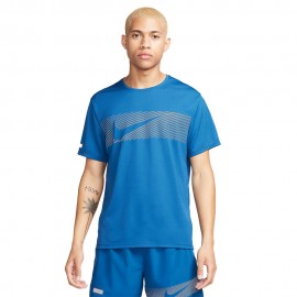 Nike T-Shirt Running Flash Miler Court Blue Uomo