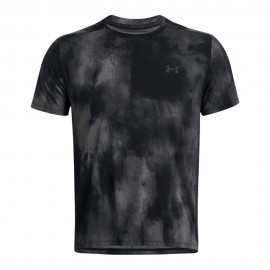 Under Armour Maglia Running Laser Wash Nero Castlerock Uomo