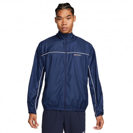 Nike Giacca Running Track Club Blu Navy Bianco Uomo