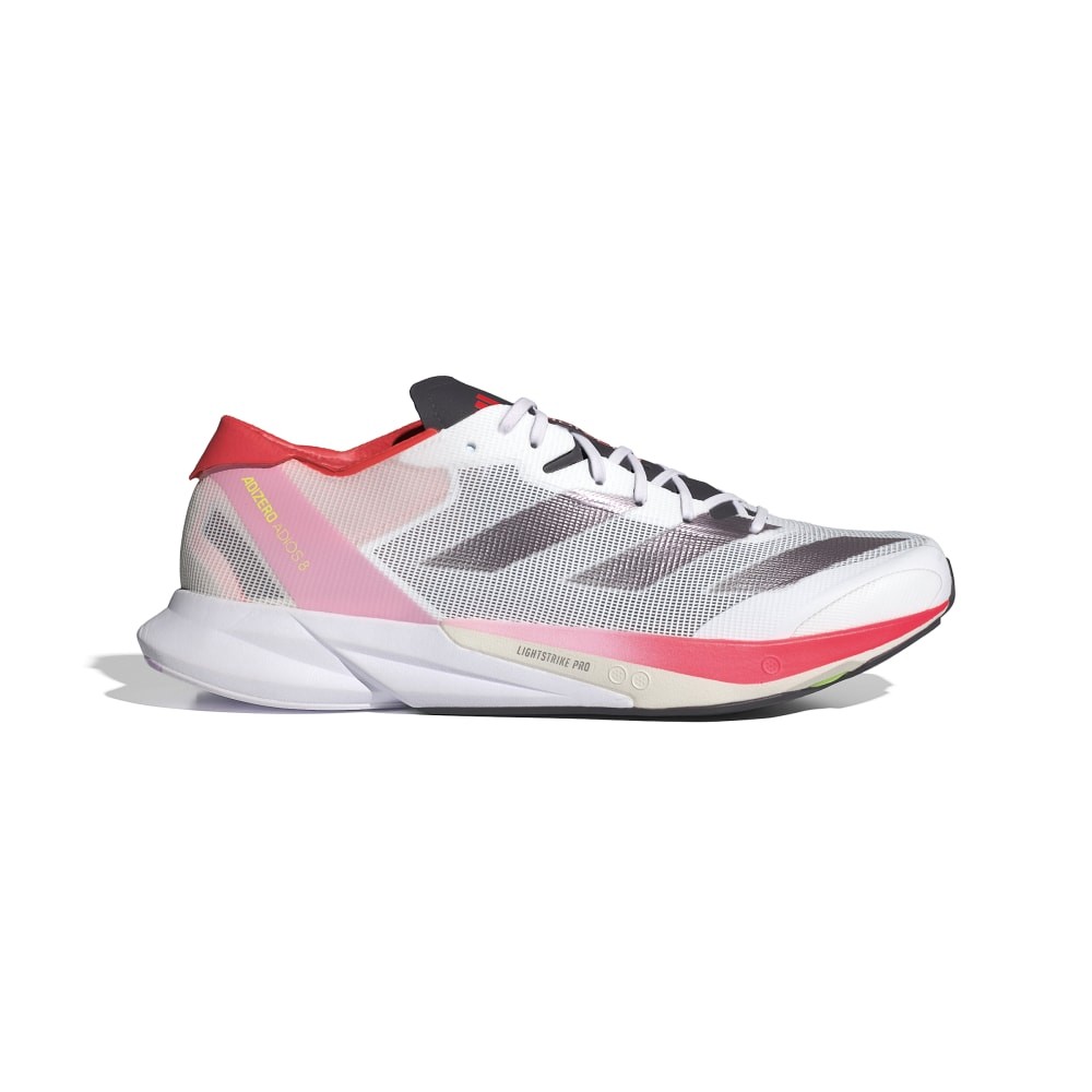 ADIDAS Adizero Adios 8 Bianco Rosso - Scarpe Running Uomo