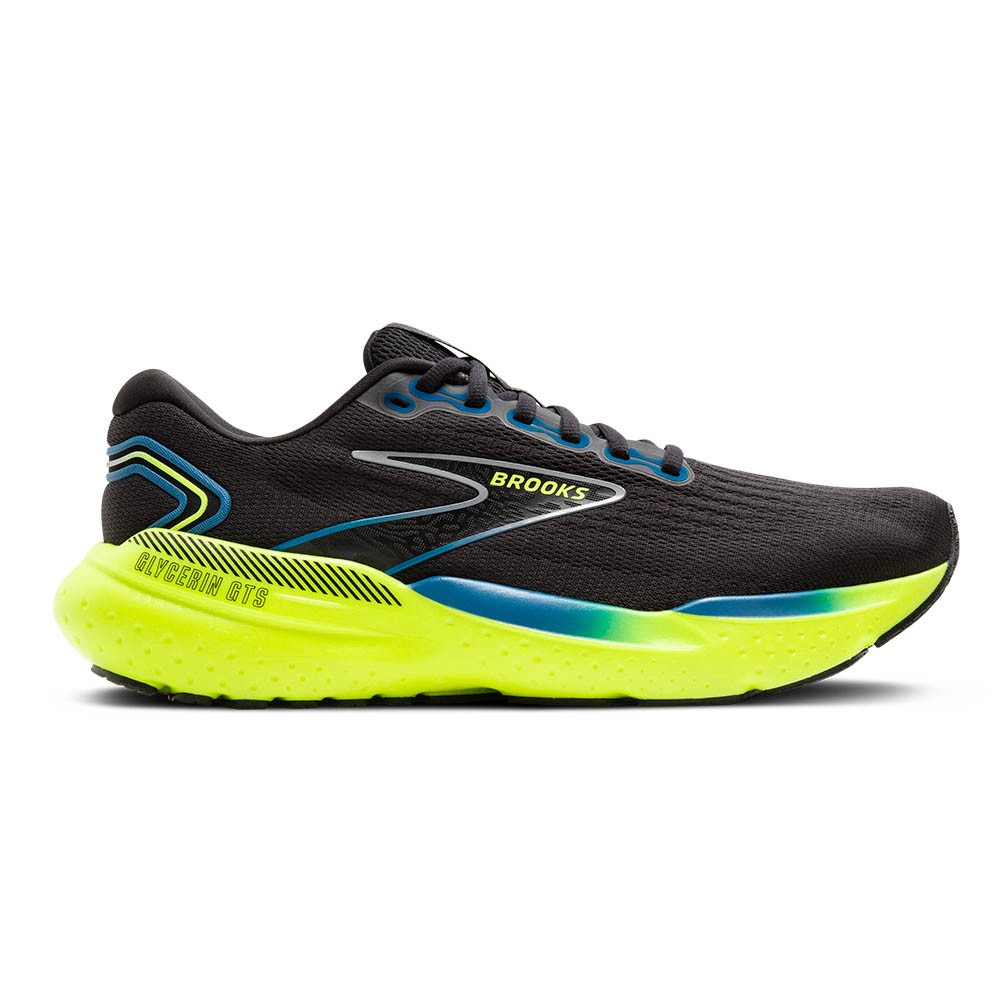 Brooks Glycerin Gts 21 Nero Giallo Scarpe Running Uomo