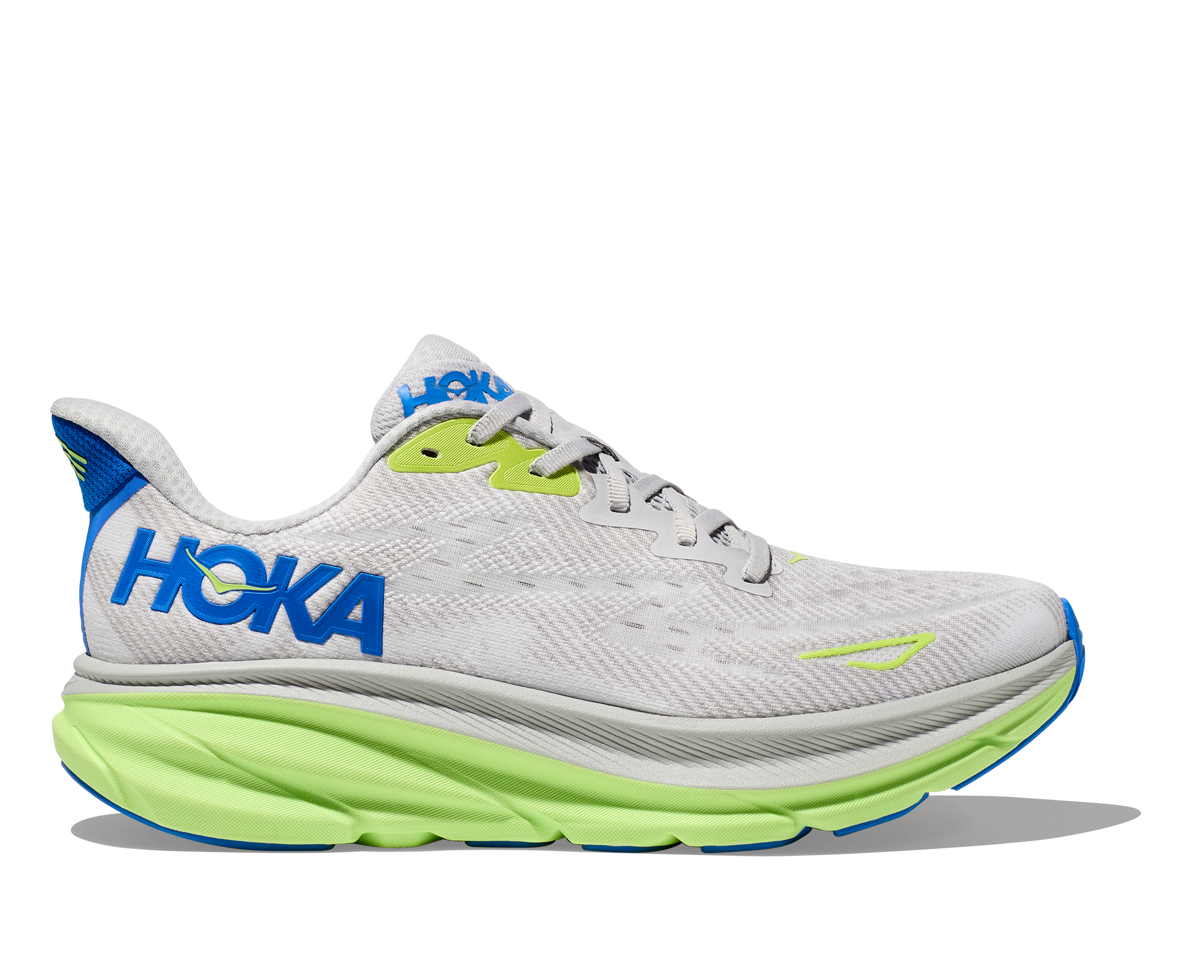 Hoka Clifton 9 Verde Grigio Blu - Scarpe Running Uomo