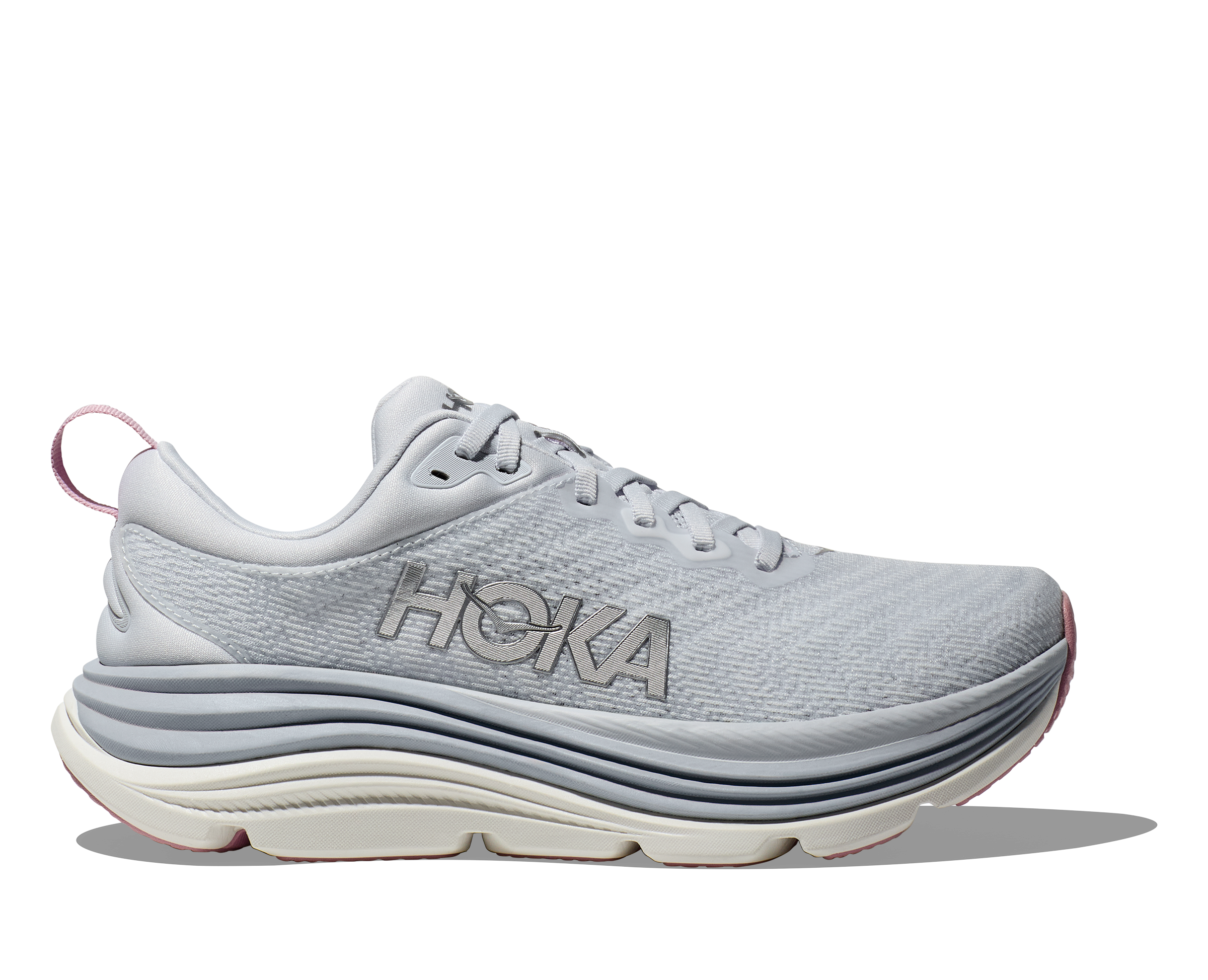 Hoka Gaviota 5 Grigio Rosa - Scarpe Running Donna