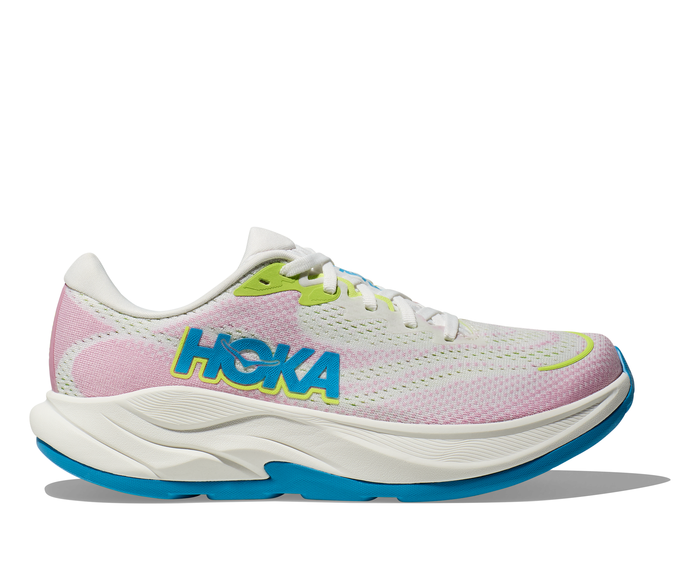 Hoka Rincon 4 Bianco Rosa Blu - Scarpe Running Donna