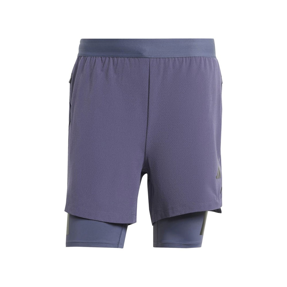 ADIDAS Shorts Sportivi Train 2 In 1 Blu Uomo