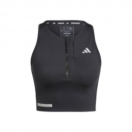 ADIDAS Crop Top Running Ultimate Nero Donna