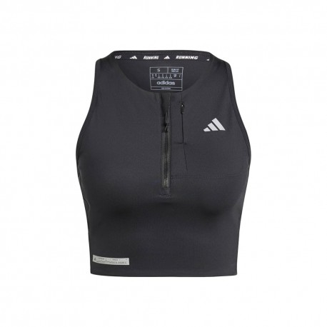 ADIDAS Crop Top Running Ultimate Nero Donna