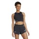 ADIDAS Crop Top Running Ultimate Nero Donna