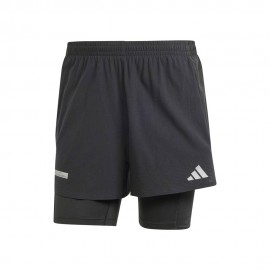 ADIDAS Pantaloncini Running Ultimate 2 In 1 Nero Uomo