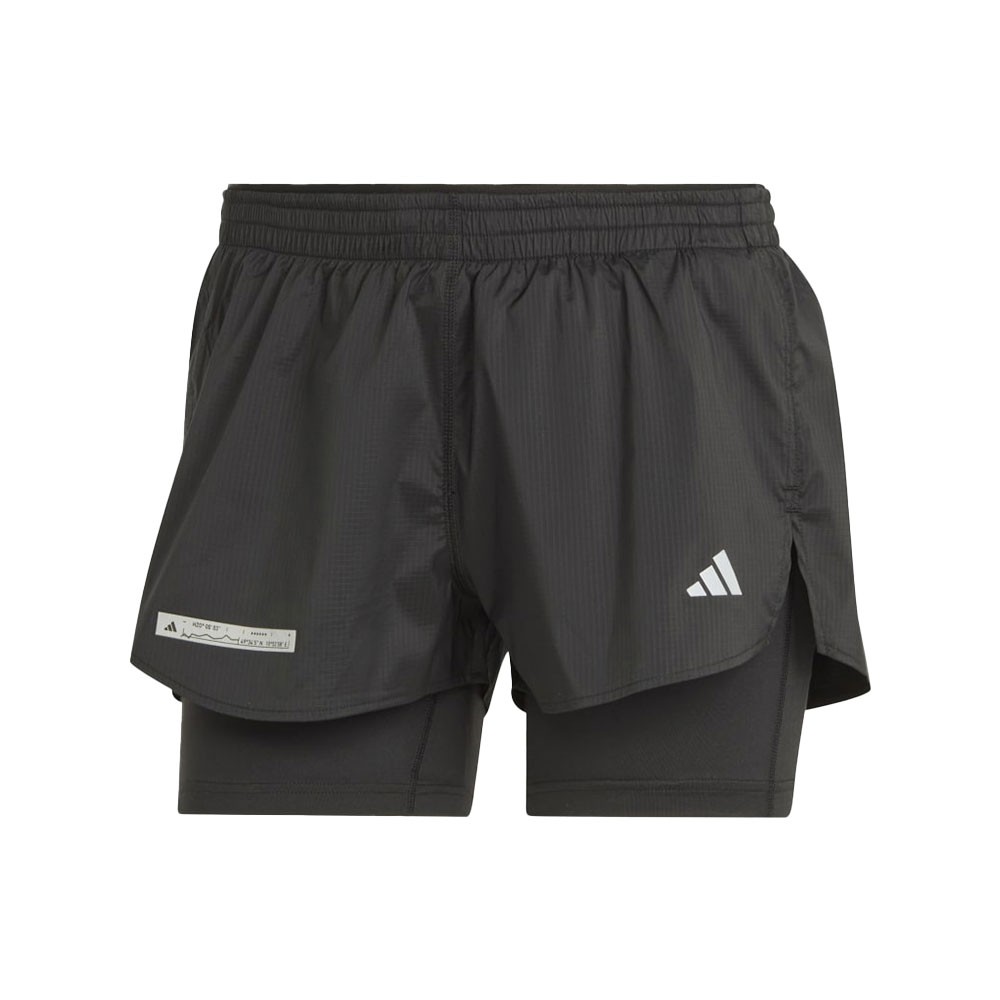 ADIDAS Pantaloncini Running Ultimate 2 In 1 Nero Donna