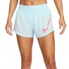 Nike Pantaloncini Running One Swoosh Blu Rosa Donna