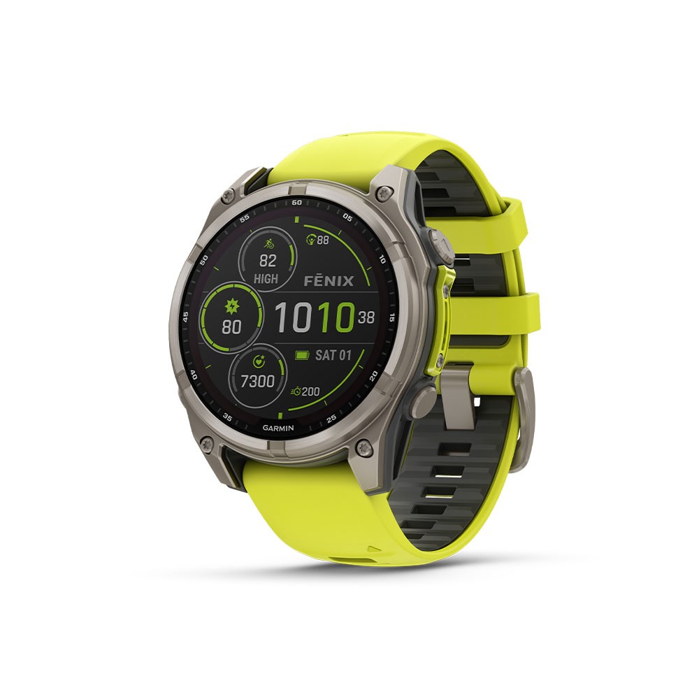 Garmin Fenix 8 Solar 47 mm Grigio giallo