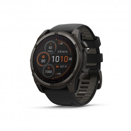 Garmin Fenix 8 Solar 51Mm Saph Carbon Gray Dlc Ti Nero
