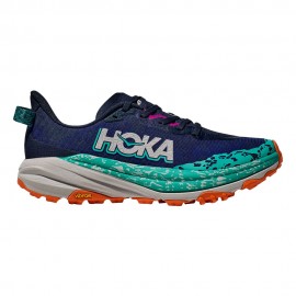 Hoka Speedgoat 6 Blu Verde Arancione - Scarpe Trail Running Donna