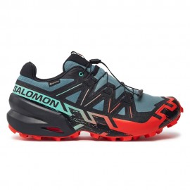 Salomon Speedcross 6 GORE-TEX Grigio Rosso - Scarpe Trail Running Uomo