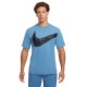 Nike Maglietta Palestra Big Swoosh Azzurro Uomo