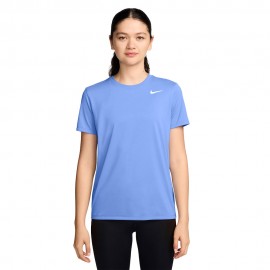 Nike Maglietta Palestra Logo Piccolo Azzurro Donna