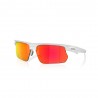 Oakley Bisphaera Polished White Lente Prizm Ruby - Occhiali Da Sole