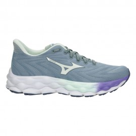 Mizuno Wave Sky 8 Grigio Bianco Viola - Scarpe Running Donna