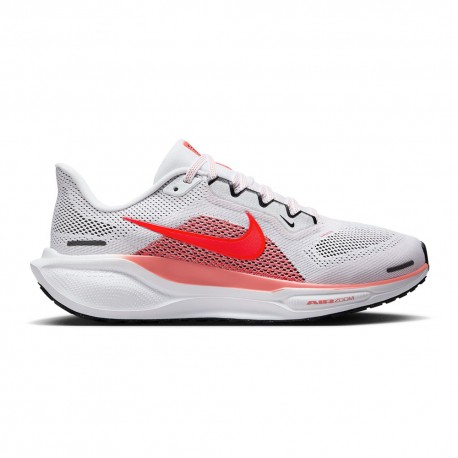 Nike Pegasus 41 Bianco Bright Crimson - Scarpe Running Donna