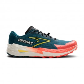 Brooks Catamount 4 Blu Navy Rosso - Scarpe Trail Running Uomo