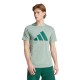 ADIDAS Maglietta Palestra Big Logo Train Verde Uomo