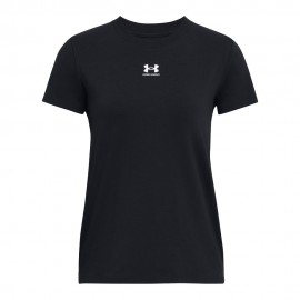 Under Armour Maglietta Palestra Logo Centrale Nero Donna