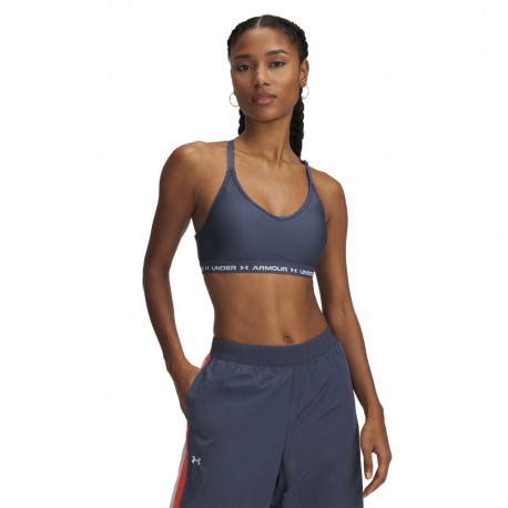 Under Armour Reggiseno Sportivo Crossback Low Mid Support Grigio Donna