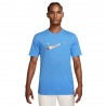 Nike Maglietta Palestra Swoosh Train Azzurro Uomo