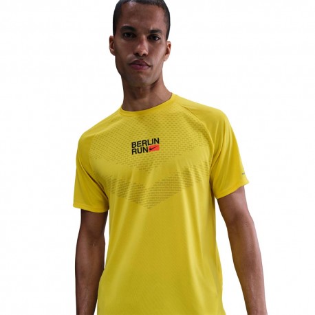 Nike T-Shirt Running City Marathon Stride Ss Lightening Lightening Uomo
