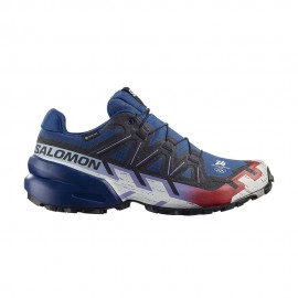 Salomon Speedcross 6 Oro GORE-TEX Blue Quartz Bianco Blk - Scarpe Trail Running Uomo