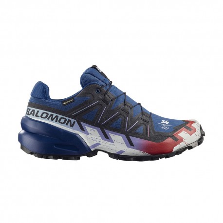 Salomon Speedcross 6 Oro GORE-TEX Blue Quartz Bianco Blk - Scarpe Trail Running Uomo