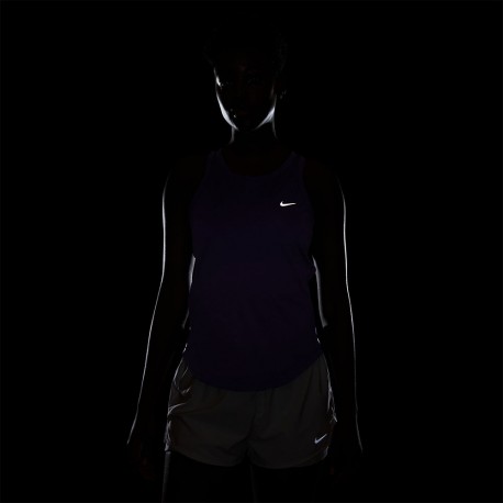 Nike Canotta Running Tempo Purple Argento Donna