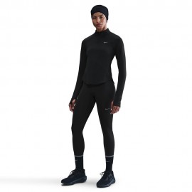 Nike Tempo Swoosh Maglia Running Nero Bianco Donna