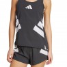 ADIDAS Canotta Running Adizero Road To Records Nero Donna