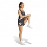 ADIDAS Pantaloncini Running Split Road To Records Nero Bianco Donna
