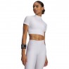 Under Armour Maglietta Palestra Fg Crop Bianco Donna