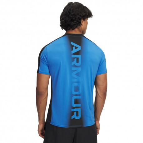 Under Armour Maglietta Palestra Hg Wordmark Blue Atlantis Uomo