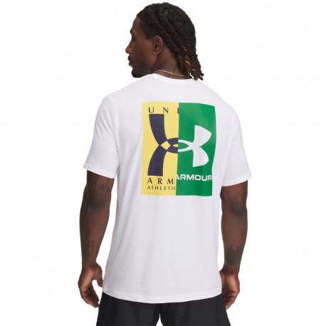 Under Armour Maglietta Palestra Logo Back Bianco Uomo