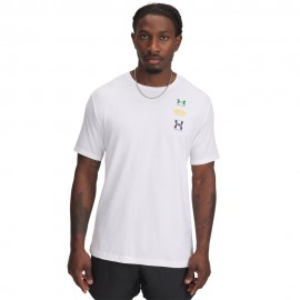 Under Armour Maglietta Palestra Logo Back Bianco Uomo