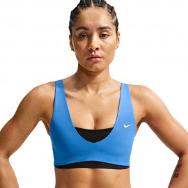 Nike Pro Sculpt Reggiseno Sportivo Nero Azzurro Donna